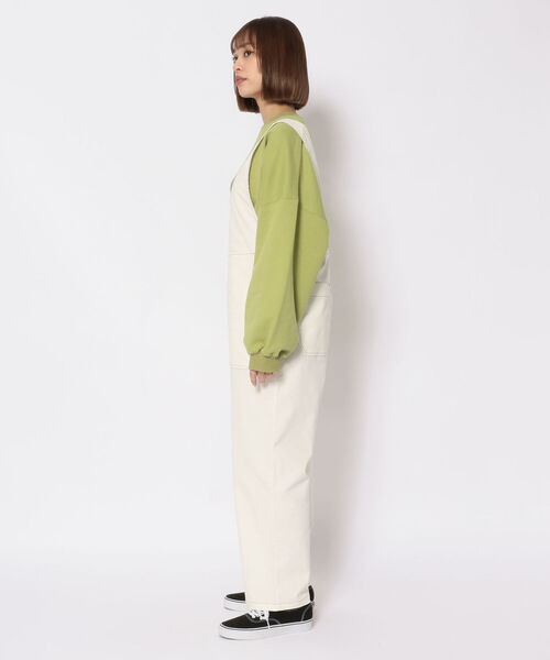 EACH.（イーチ）の「EACH (イーチ) CORDUROY OVERALL/コーデュロイオーバーオール（サロペット/オーバーオール・レディース・ホワイト・FREE）」の2枚目の写真