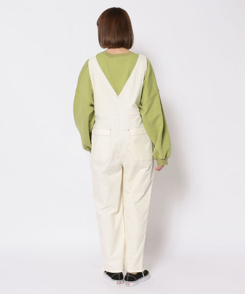 EACH.（イーチ）の「EACH (イーチ) CORDUROY OVERALL/コーデュロイオーバーオール（サロペット/オーバーオール・レディース・ホワイト・FREE）」の3枚目の写真