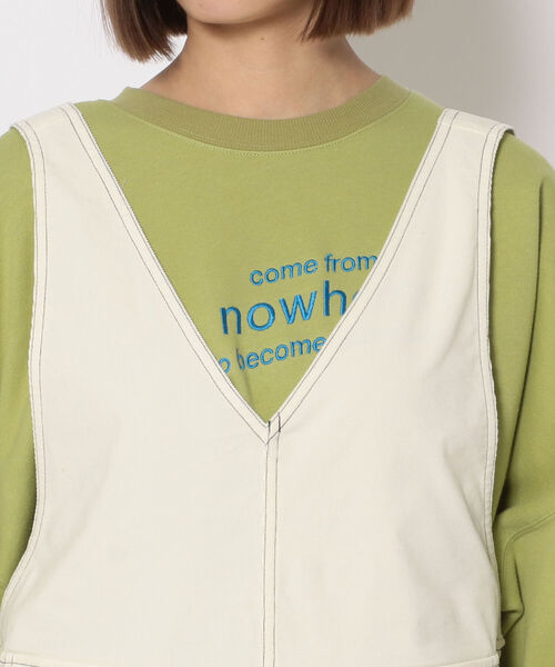 EACH.（イーチ）の「EACH (イーチ) CORDUROY OVERALL/コーデュロイオーバーオール（サロペット/オーバーオール・レディース・ホワイト・FREE）」の9枚目の写真