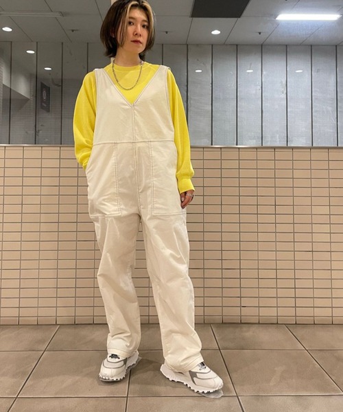 EACH.（イーチ）の「EACH (イーチ) CORDUROY OVERALL/コーデュロイオーバーオール（サロペット/オーバーオール・レディース・ホワイト・FREE）」の10枚目の写真