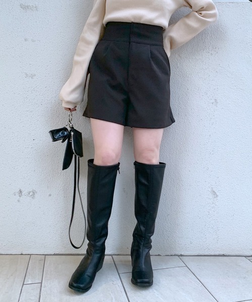 OLIVE des OLIVE（オリーブデオリーブ）の「すっきり見えショートパンツ（その他パンツ・レディース・ブラック/ベージュ/スミクロ・FREE）」の7枚目の写真