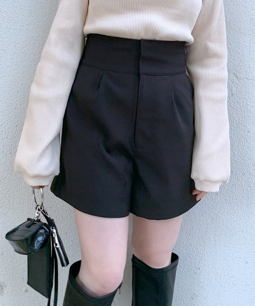 OLIVE des OLIVE（オリーブデオリーブ）の「すっきり見えショートパンツ（その他パンツ・レディース・ブラック/ベージュ/スミクロ・FREE）」の9枚目の写真