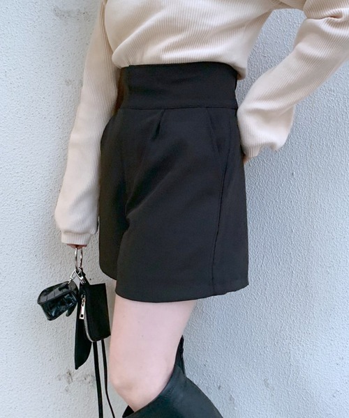 OLIVE des OLIVE（オリーブデオリーブ）の「すっきり見えショートパンツ（その他パンツ・レディース・ブラック/ベージュ/スミクロ・FREE）」の10枚目の写真