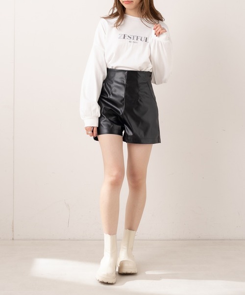 OLIVE des OLIVE（オリーブデオリーブ）の「すっきり見えショートパンツ（その他パンツ・レディース・ブラック/ベージュ/スミクロ・FREE）」の13枚目の写真