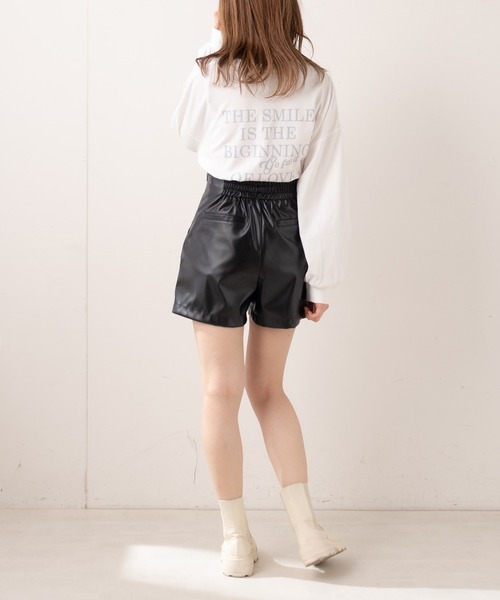 OLIVE des OLIVE（オリーブデオリーブ）の「すっきり見えショートパンツ（その他パンツ・レディース・ブラック/ベージュ/スミクロ・FREE）」の15枚目の写真