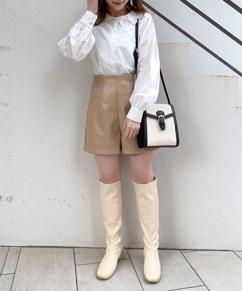 OLIVE des OLIVE（オリーブデオリーブ）の「すっきり見えショートパンツ（その他パンツ・レディース・ブラック/ベージュ/スミクロ・FREE）」の20枚目の写真