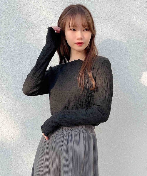 Clice de Paris（クリシェドゥパリス）の「IZぽこぽこメロートップス（その他トップス・レディース・ブラック/アイボリー・ONESIZE）」の10枚目の写真