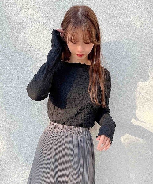 Clice de Paris（クリシェドゥパリス）の「IZぽこぽこメロートップス（その他トップス・レディース・ブラック/アイボリー・ONESIZE）」の11枚目の写真
