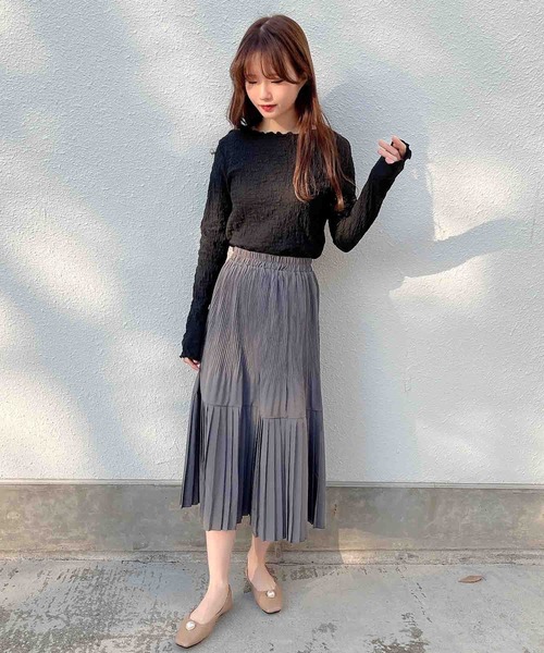 Clice de Paris（クリシェドゥパリス）の「IZぽこぽこメロートップス（その他トップス・レディース・ブラック/アイボリー・ONESIZE）」の14枚目の写真