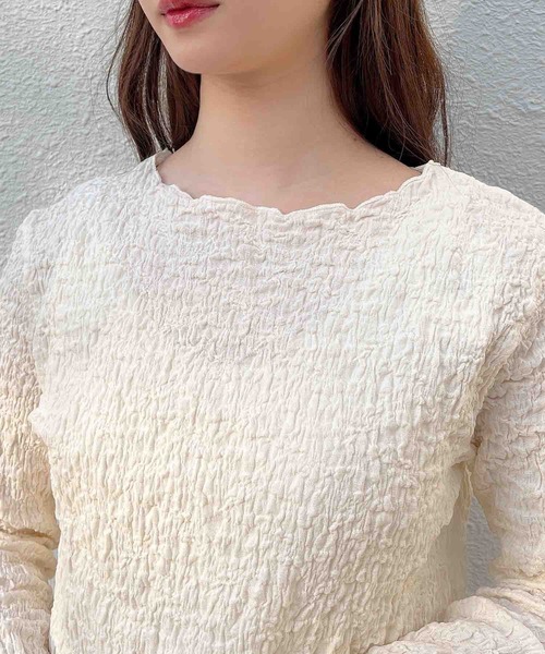 Clice de Paris（クリシェドゥパリス）の「IZぽこぽこメロートップス（その他トップス・レディース・ブラック/アイボリー・ONESIZE）」の18枚目の写真