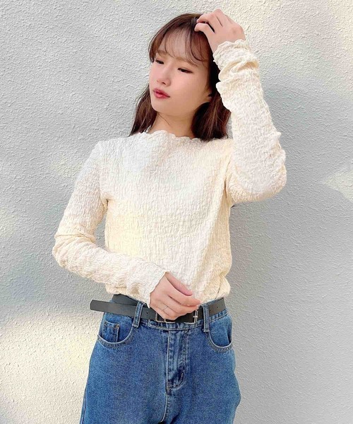 Clice de Paris（クリシェドゥパリス）の「IZぽこぽこメロートップス（その他トップス・レディース・ブラック/アイボリー・ONESIZE）」の6枚目の写真