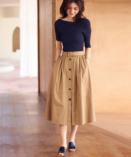 SAISON DE PAPILLON(セゾンドパピヨン)の「イレギュラースリーブサマーニットプルオーバー(ニット/セーター・レディース・ネイビー/ホワイト/サーモンピンク/ブラック/ブルー/ピンク/グリーン/ピンクベージュ・M/L)」の22枚目の写真