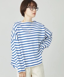AMERICAN HOLIC | ボートネックボーダーカットプルオーバー(Tシャツ/カットソー)