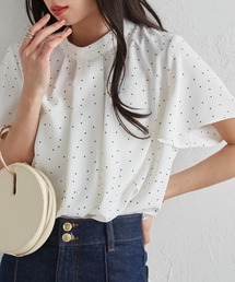 RANAN（ラナン）の「[UVカット/抗菌防臭/防しわ]タックデザインフリルブラウス（シャツ/ブラウス）」