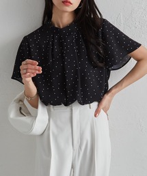 RANAN（ラナン）の「[UVカット/抗菌防臭/防しわ]タックデザインフリルブラウス（シャツ/ブラウス）」