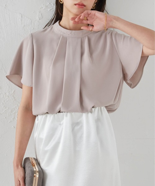 RANAN（ラナン）の「[UVカット/抗菌防臭/防しわ]タックデザインフリルブラウス（シャツ/ブラウス・レディース・ブラック/ネイビー/ブルーグレー/ブラウン系その他/オフホワイト/ホワイト/ピンク/ブラック系その他/ホワイト系その他・M/LL/L/3L）」の11枚目の写真