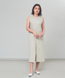 qualite | シャンブレーボックスプリーツワンピース(ワンピース)