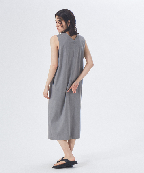 qualite（カリテ）の「シャンブレーボックスプリーツワンピース（ワンピース・レディース・ブラック/ベージュ・38/36）」の16枚目の写真