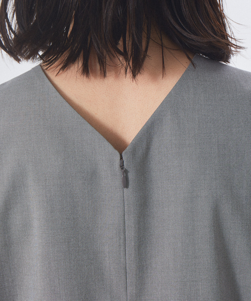 qualite（カリテ）の「シャンブレーボックスプリーツワンピース（ワンピース・レディース・ブラック/ベージュ・38/36）」の19枚目の写真