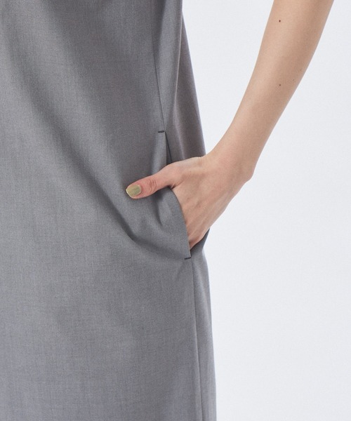 qualite（カリテ）の「シャンブレーボックスプリーツワンピース（ワンピース・レディース・ブラック/ベージュ・38/36）」の10枚目の写真