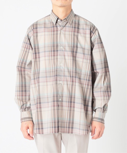 417 EDIFICE(フォーワンセブンエディフィス)の「【ESSENTIAL / エッセンシャル】 ファインチェックレギュラーシャツ(シャツ/ブラウス・メンズ・ベージュ/ネイビー/ブラウン・SMALL/MEDIUM/LARGE/X-LARGE)」の12枚目の写真
