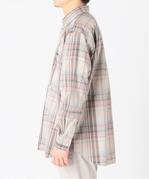 417 EDIFICE(フォーワンセブンエディフィス)の「【ESSENTIAL / エッセンシャル】 ファインチェックレギュラーシャツ(シャツ/ブラウス・メンズ・ベージュ/ネイビー/ブラウン・SMALL/MEDIUM/LARGE/X-LARGE)」の14枚目の写真