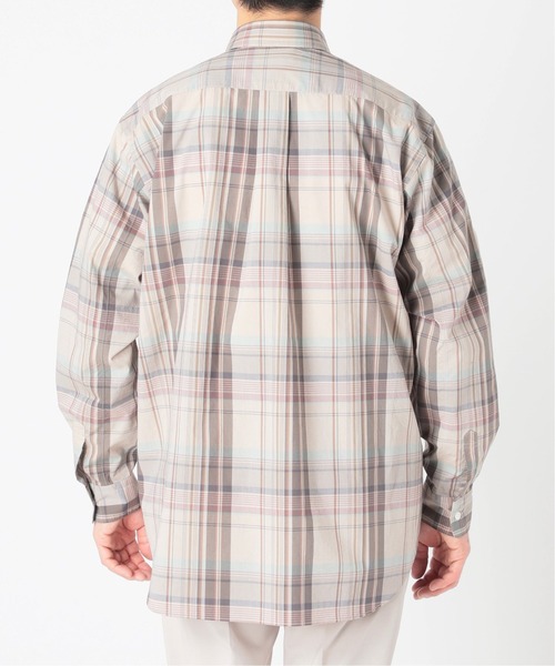417 EDIFICE(フォーワンセブンエディフィス)の「【ESSENTIAL / エッセンシャル】 ファインチェックレギュラーシャツ(シャツ/ブラウス・メンズ・ベージュ/ネイビー/ブラウン・SMALL/MEDIUM/LARGE/X-LARGE)」の4枚目の写真