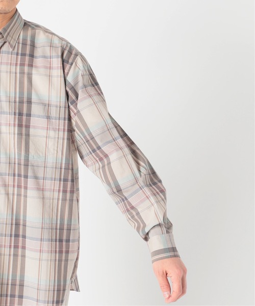 417 EDIFICE(フォーワンセブンエディフィス)の「【ESSENTIAL / エッセンシャル】 ファインチェックレギュラーシャツ(シャツ/ブラウス・メンズ・ベージュ/ネイビー/ブラウン・SMALL/MEDIUM/LARGE/X-LARGE)」の10枚目の写真