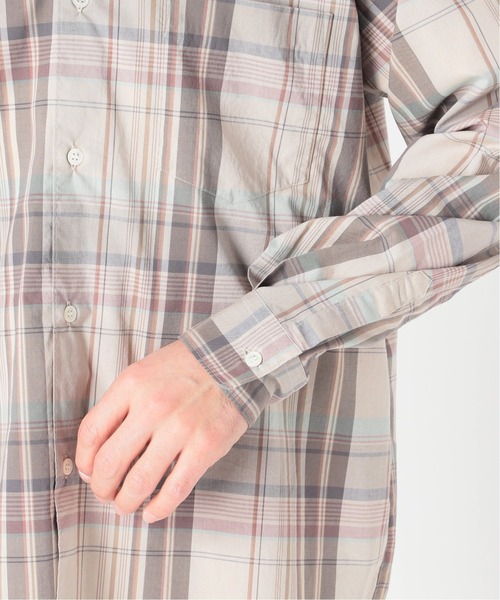 417 EDIFICE(フォーワンセブンエディフィス)の「【ESSENTIAL / エッセンシャル】 ファインチェックレギュラーシャツ(シャツ/ブラウス・メンズ・ベージュ/ネイビー/ブラウン・SMALL/MEDIUM/LARGE/X-LARGE)」の8枚目の写真