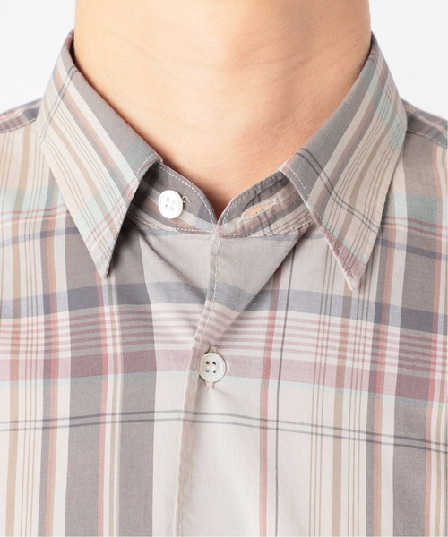417 EDIFICE(フォーワンセブンエディフィス)の「【ESSENTIAL / エッセンシャル】 ファインチェックレギュラーシャツ(シャツ/ブラウス・メンズ・ベージュ/ネイビー/ブラウン・SMALL/MEDIUM/LARGE/X-LARGE)」の15枚目の写真