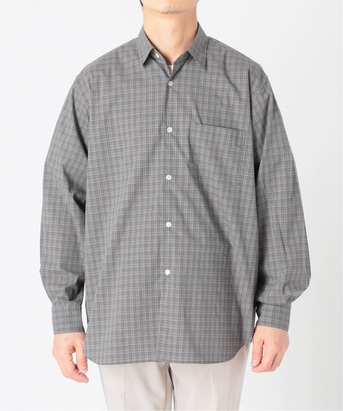 417 EDIFICE(フォーワンセブンエディフィス)の「【ESSENTIAL / エッセンシャル】 ファインチェックレギュラーシャツ(シャツ/ブラウス・メンズ・ベージュ/ネイビー/ブラウン・SMALL/MEDIUM/LARGE/X-LARGE)」の11枚目の写真