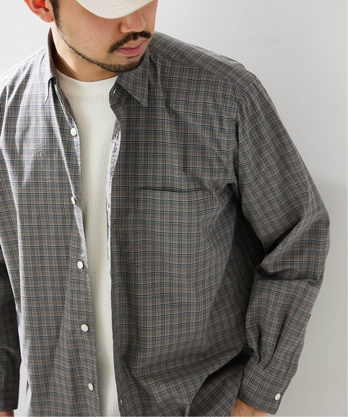 417 EDIFICE(フォーワンセブンエディフィス)の「【ESSENTIAL / エッセンシャル】 ファインチェックレギュラーシャツ(シャツ/ブラウス・メンズ・ベージュ/ネイビー/ブラウン・SMALL/MEDIUM/LARGE/X-LARGE)」の20枚目の写真