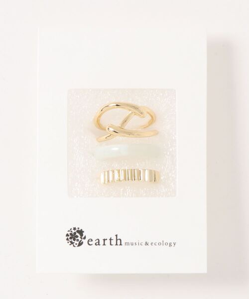 earth music&ecology(アースミュージックアンドエコロジー)の「アクリルメタルセットリング(リング・レディース・ゴールド/シルバー・FREE)」の4枚目の写真