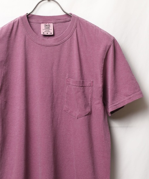 comfort colors（コンフォートカラーズ）の「【COMFORT COLORS】6.1oz ｶﾞｰﾒﾝﾄﾀﾞｲﾎﾟｹｯﾄT（Tシャツ/カットソー・メンズ・スミクロ/ホワイト/ブルー系/マスタード/グリーン系/ネイビー系/レッド系・X-LARGE/MEDIUM/LARGE）」の7枚目の写真