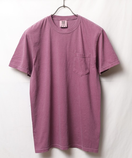 comfort colors（コンフォートカラーズ）の「【COMFORT COLORS】6.1oz ｶﾞｰﾒﾝﾄﾀﾞｲﾎﾟｹｯﾄT（Tシャツ/カットソー・メンズ・スミクロ/ホワイト/ブルー系/マスタード/グリーン系/ネイビー系/レッド系・X-LARGE/MEDIUM/LARGE）」の8枚目の写真