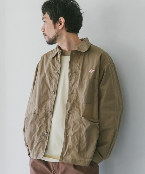 DANTON ダントン　丸襟　カバーオール　ベージュ　アウター　38 DANTON（ダントン）の「【DANTON】丸襟シングルジャケット DUK