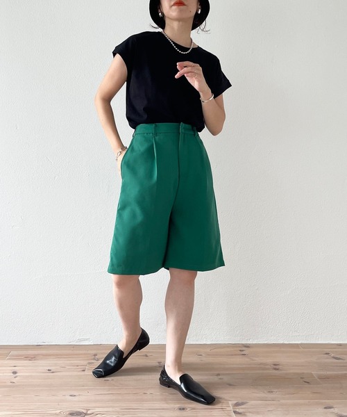 wee9s(ウィークス)の「daily french sleeve tee / デイリーフレンチスリーブティー(Tシャツ/カットソー・レディース・ブラック/グリーン/アイボリー/テラコッタ・FREE)」の21枚目の写真