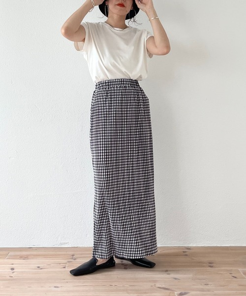 wee9s(ウィークス)の「daily french sleeve tee / デイリーフレンチスリーブティー(Tシャツ/カットソー・レディース・ブラック/グリーン/アイボリー/テラコッタ・FREE)」の9枚目の写真