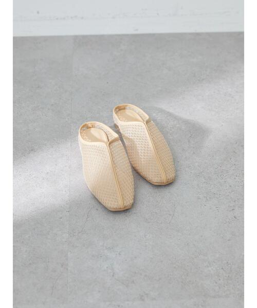 AMERICAN HOLIC(アメリカンホリック)の「チュールメッシュチャイナミュール(パンプス・レディース・ベージュ/ブラック・L/M/S)」の4枚目の写真