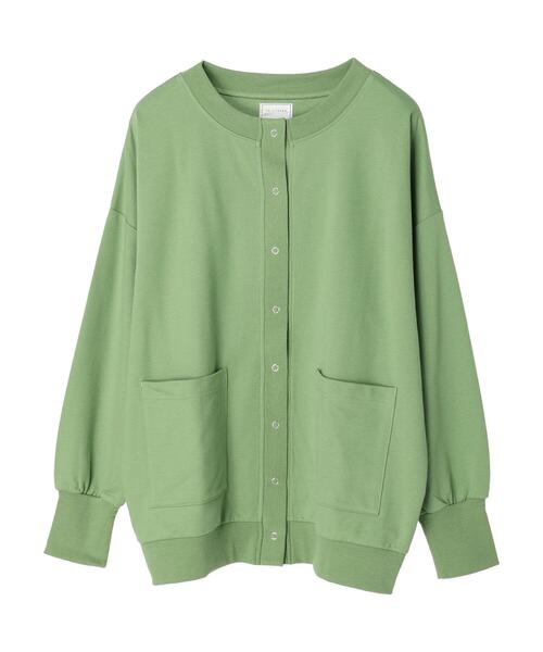 Green Parks(グリーンパークス)の「ミニ裏毛オーバーサイズカットカーディガン(カーディガン/ボレロ・レディース・ブルー/グリーン/ホワイト系その他・FREE)」の5枚目の写真
