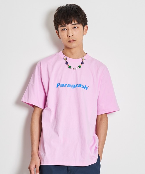 Paragraph（パラグラフ）の「PRGRP.12-SSTEE/パラグラフ 半袖Tシャツ（Tシャツ/カットソー・メンズ・ホワイト/ピンク/ミント/バイオレット/オレンジ・FREE）」の4枚目の写真