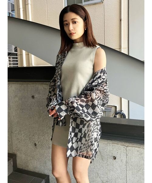 EMODA（エモダ）の「ハイネックリブワンピース（ワンピース・レディース・ブルー/オレンジ/ブラック/グレー・FREE）」の11枚目の写真