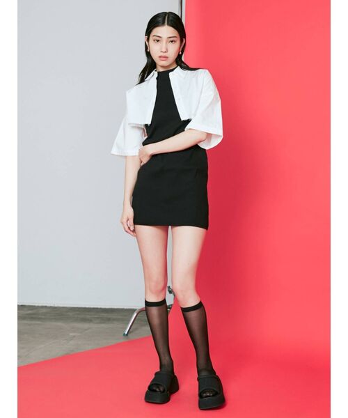 EMODA（エモダ）の「ハイネックリブワンピース（ワンピース・レディース・ブルー/オレンジ/ブラック/グレー・FREE）」の16枚目の写真