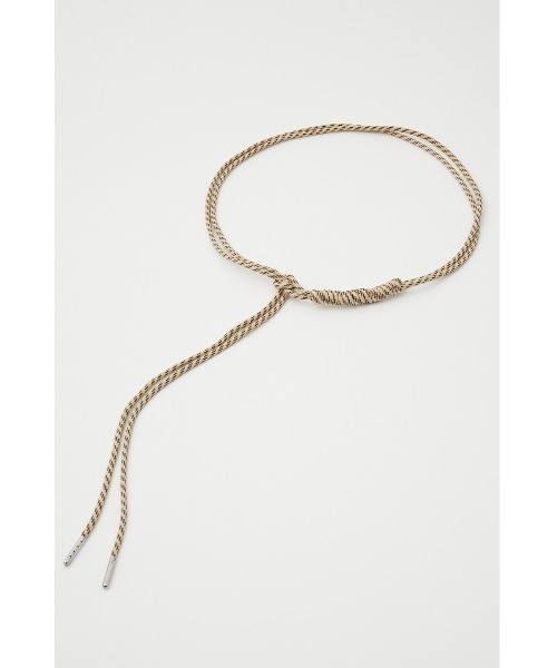 SLY（スライ）の「DOUBLE ROPE BELT ロープ ベルト（ベルト・レディース・ブラック/アイボリー/ライム・FREE）」の2枚目の写真