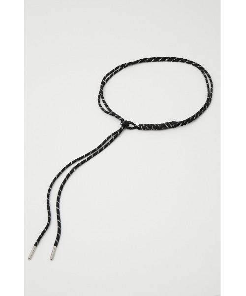 SLY（スライ）の「DOUBLE ROPE BELT ロープ ベルト（ベルト・レディース・ブラック/アイボリー/ライム・FREE）」の3枚目の写真