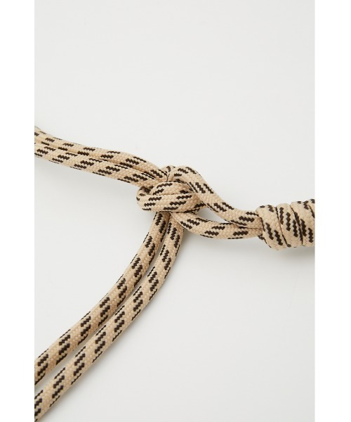 SLY（スライ）の「DOUBLE ROPE BELT ロープ ベルト（ベルト・レディース・ブラック/アイボリー/ライム・FREE）」の4枚目の写真