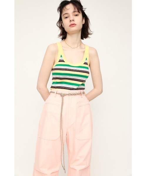 SLY（スライ）の「DOUBLE ROPE BELT ロープ ベルト（ベルト・レディース・ブラック/アイボリー/ライム・FREE）」の14枚目の写真