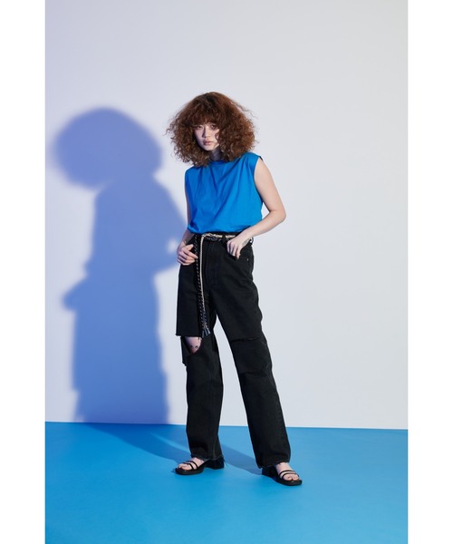 SLY（スライ）の「DOUBLE ROPE BELT ロープ ベルト（ベルト・レディース・ブラック/アイボリー/ライム・FREE）」の22枚目の写真