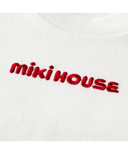 MIKI HOUSE(ミキハウス)の「ロゴ長袖Tシャツ(Tシャツ/カットソー・キッズ・ホワイト/ネイビー/グリーン/イエロー/レッド/ピンク・80cm/90cm/110cm/100cm/120cm/130cm)」の8枚目の写真