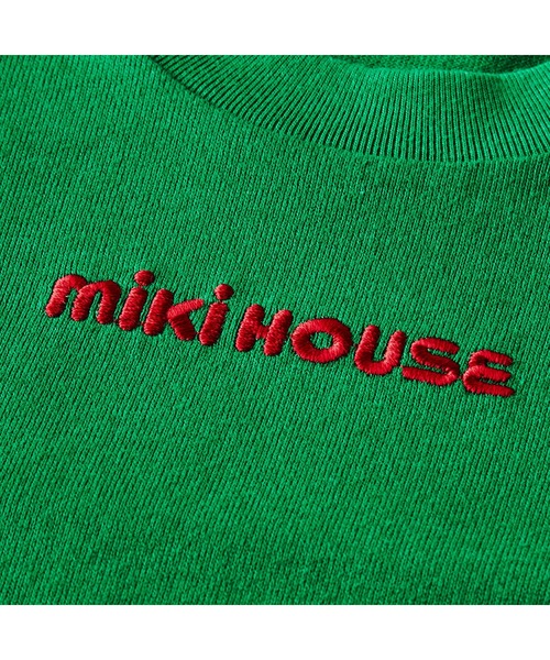 MIKI HOUSE(ミキハウス)の「ロゴ長袖Tシャツ(Tシャツ/カットソー・キッズ・ホワイト/ネイビー/グリーン/イエロー/レッド/ピンク・80cm/90cm/110cm/100cm/120cm/130cm)」の11枚目の写真